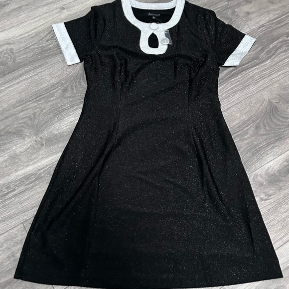 Smak Parlour Black Sparkle Mod Mini Dress - Picture 6 of 6